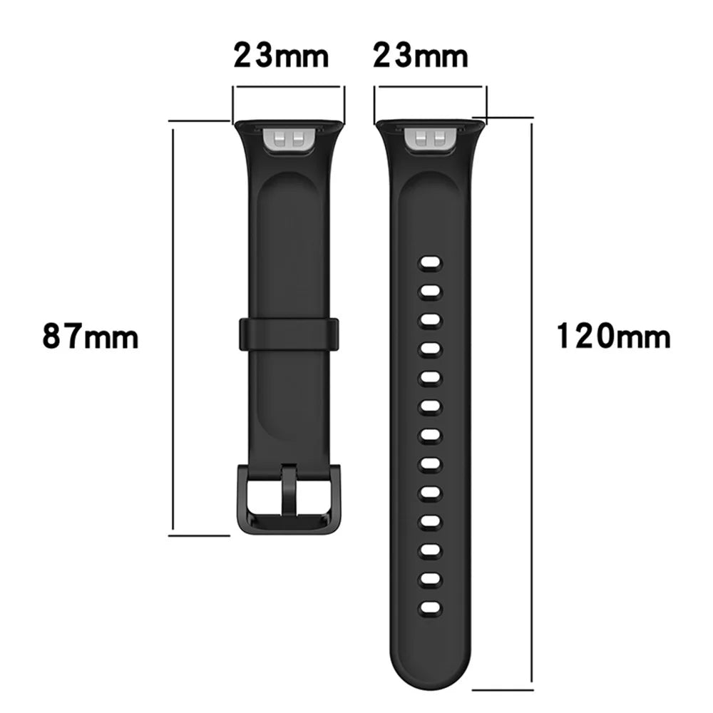 For Xiaomi Mi Band 7 Pro TPE Watch Band Quick Release Wrist Strap for Sports Watch Replacement Accessories - Black - 7