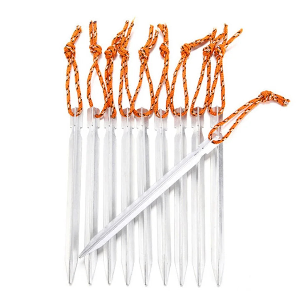 4Pcs/Set AOTU AT6535 Aluminum Alloy Triangular Shape Tent Nail Peg Tent Stake - Random Color - 2