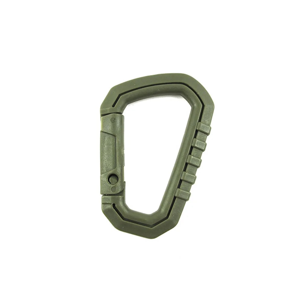 4 Pcs AOTU D-Shape Hard Plastic Carabiner Clip PVC Spring Snap Hook Carabiner for Camping Hiking Everyday Use - 4