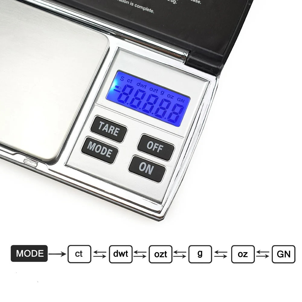 500g x 0.01g Stainless Steel Precision Digital Scale - 4