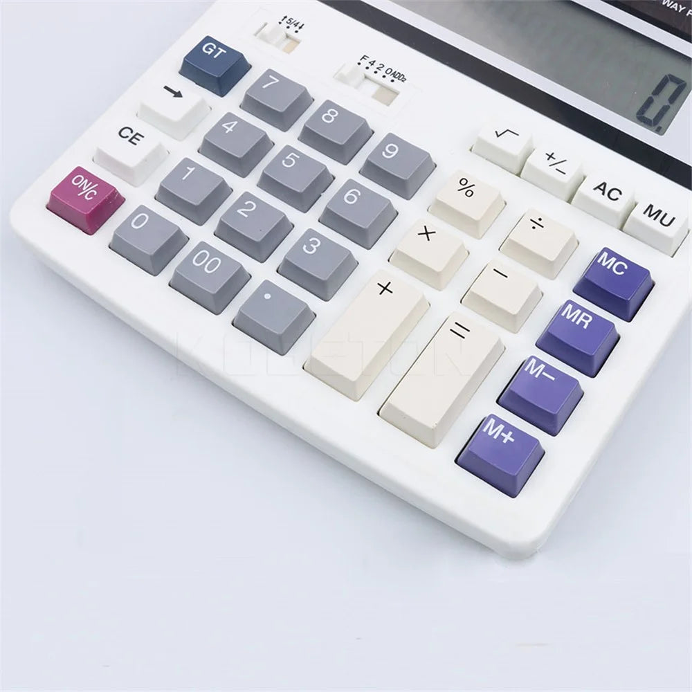 DS-200ML 12-digit LCD display Desktop Calculator Solar and Battery Dual Power Supply for Office School - 3