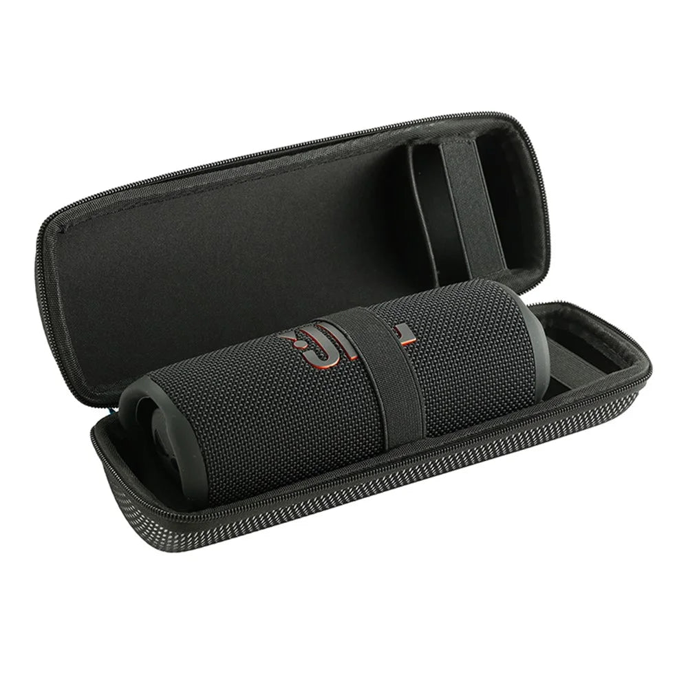 For JBL Flip 6 Bluetooth-compatible Speaker Anti-scratch Carrying Bag Portable Storage Case - Grid Black - 2