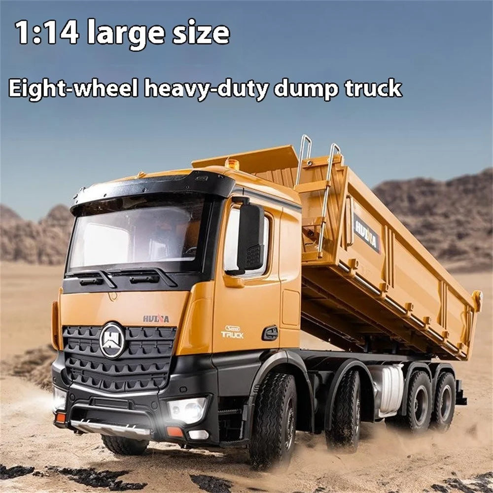 1:14 Scale RC Engineering Truck Heavy Duty Dump Truck Toy with Light and Sound for Kids - 3