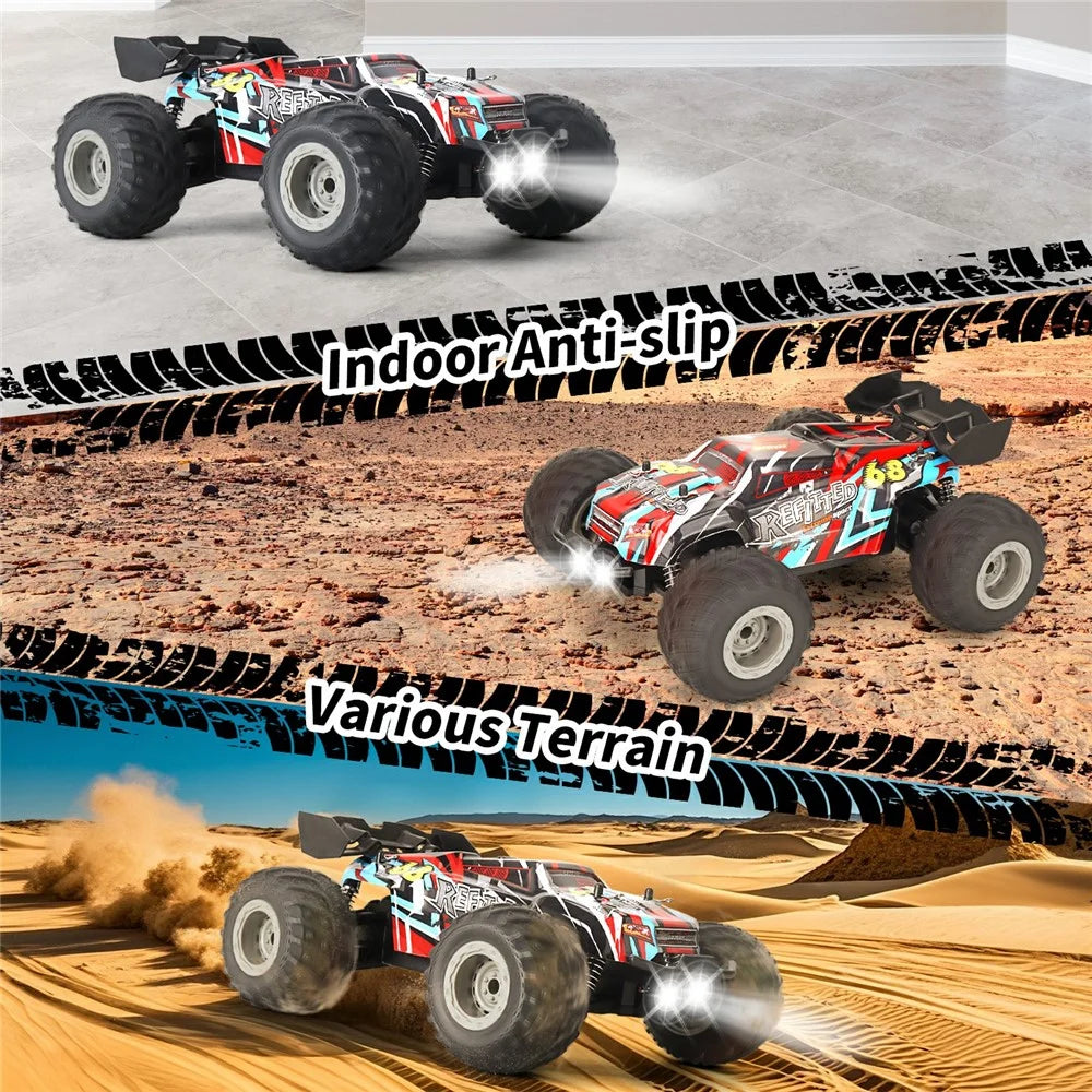 KY-S209B 18KM / H High Speed RC Drift Car with LED Headlights 1:18 2.4G Remote Control Racing Vehicle - Red - 4