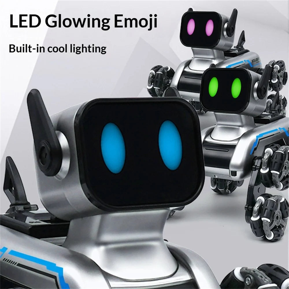8-Wheel Stunt Robot Dog with LED Light and Music Spray Drift Remote Control Dog Toy for Kids - 5