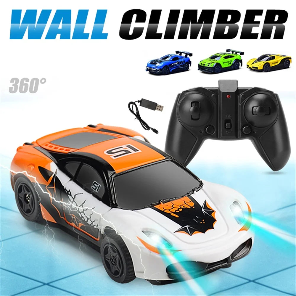 GOLD LIGHT 777-617 Mini 2.4G 4WD Wall Climbing RC Car with LED Light - Orange - 2