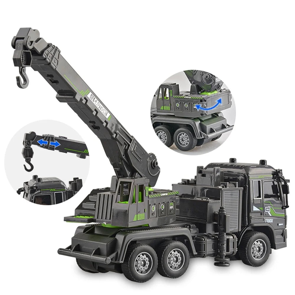 JC-051 Children 1:32 4CH RC Crane Engineering Toy Multi-Joint Adjustable Wireless Electric Construction Vehicles Toy - 2