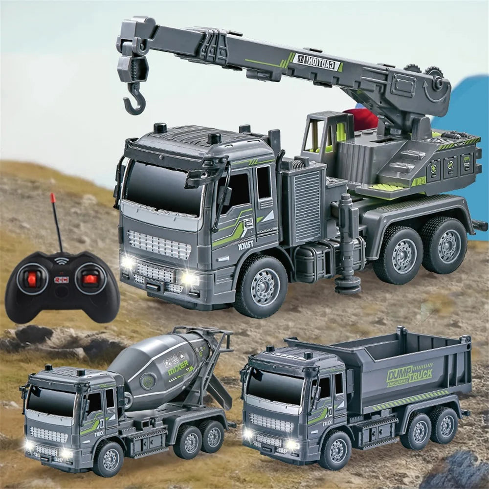 JC-051 Children 1:32 4CH RC Crane Engineering Toy Multi-Joint Adjustable Wireless Electric Construction Vehicles Toy - 4