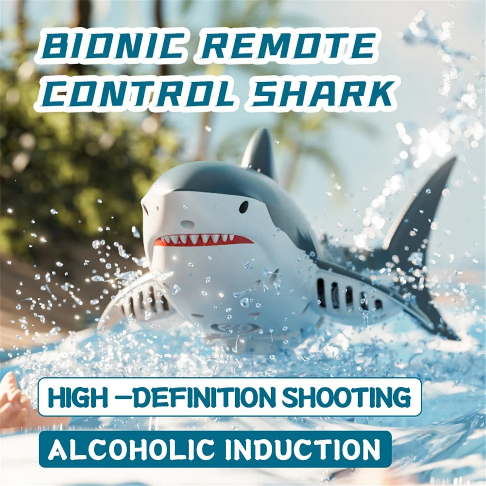 4DRC S6 Bionic Remote Control Shark Spray Water Toy with Camera Electric Megalodon RC Toy, 2 Batteries - 3