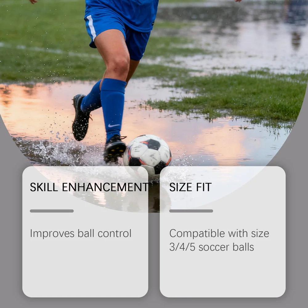 HOZONEX Soccer Trainer Ball Control Trainer Adjustable Wristband Auto Rebound Kit Compatible 3/4/5 Size Balls - 4
