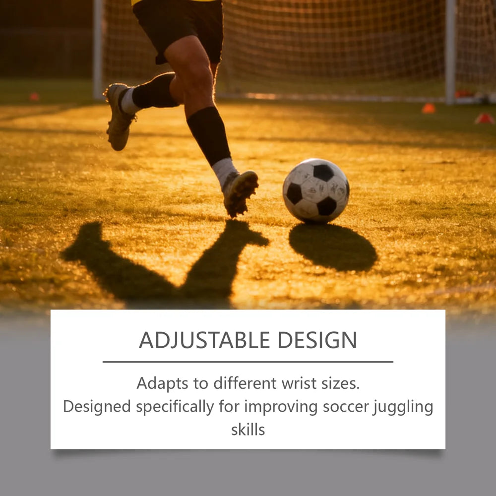 HOZONEX Soccer Trainer Ball Control Trainer Adjustable Wristband Auto Rebound Kit Compatible 3/4/5 Size Balls - 5