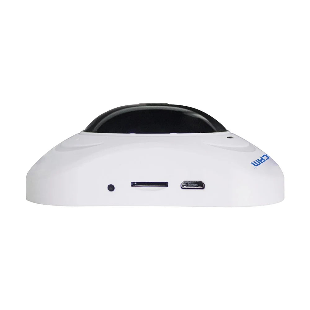 ESCAM Q8 1.3MP 960P WiFi Infrared IP Camera 360° Panoramic Support Two Way Audio TF Card - White / UK Plug - 2