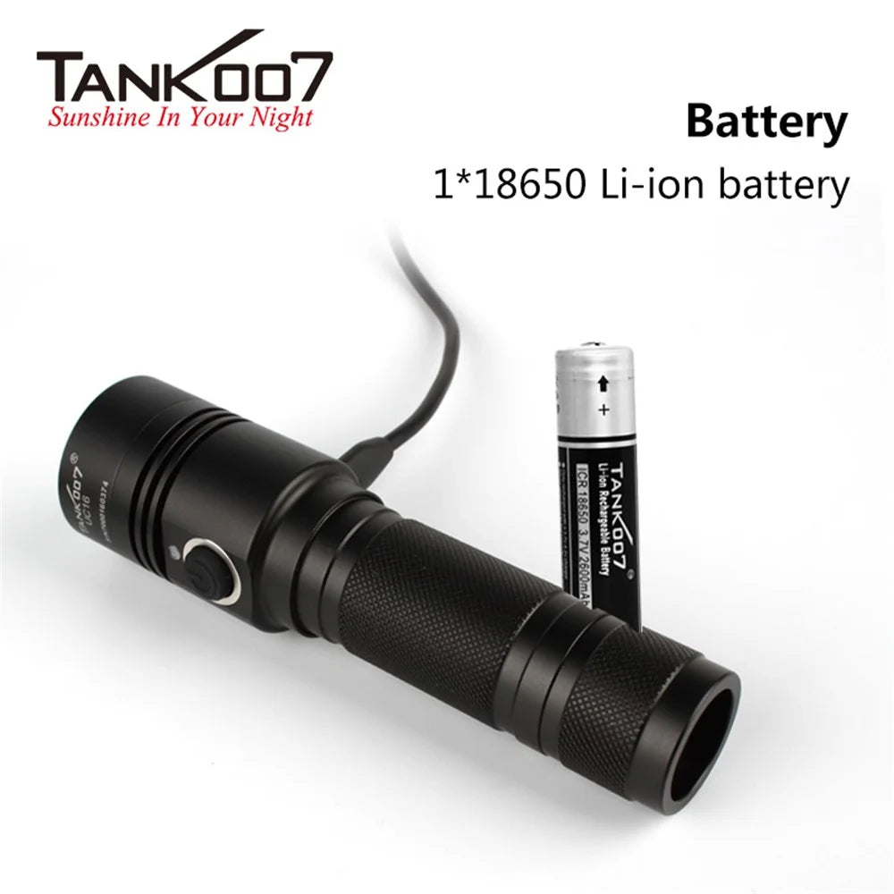 TANK007 UC16 700 Lumens USB Rechargeable Flashlight Portable Camping Torch - 5
