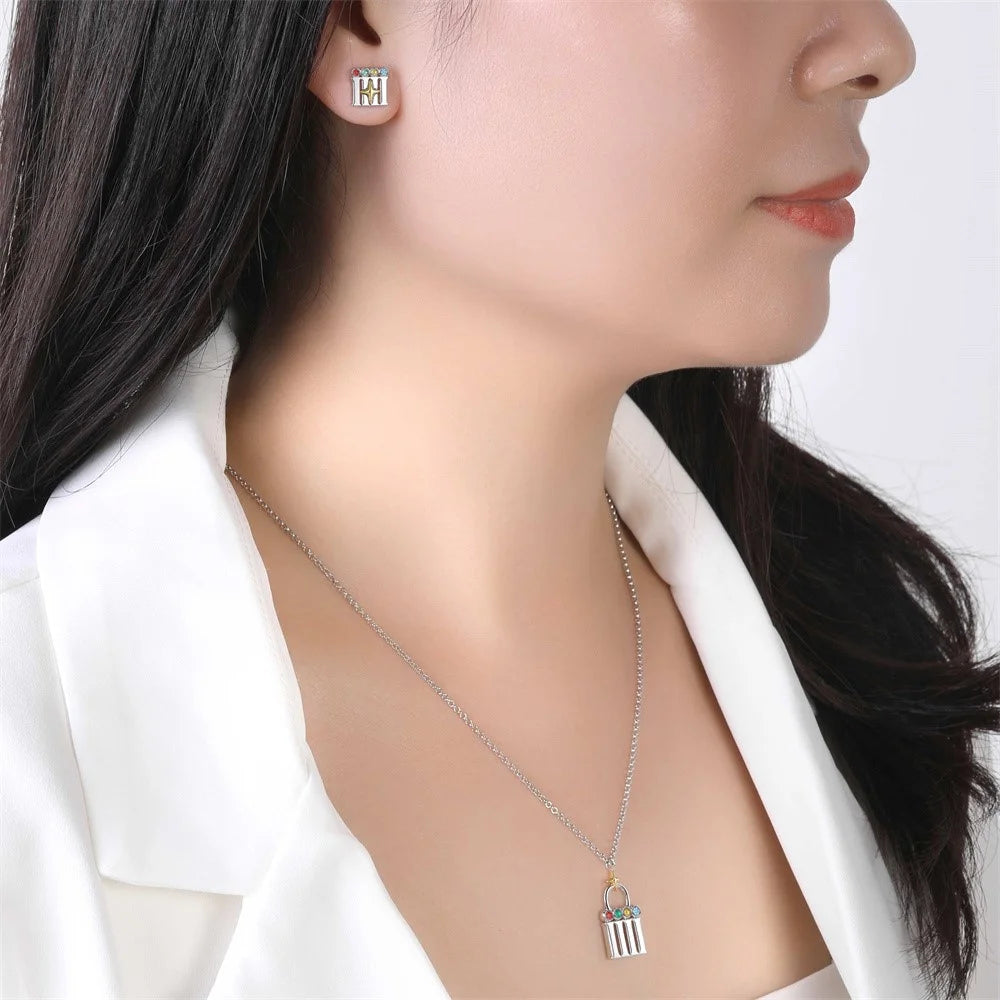 YISIXICI XL13140004 Code Of Happiness Necklace S925 Silver Neck Jewelry Birthday Gift for Girlfriend - 6