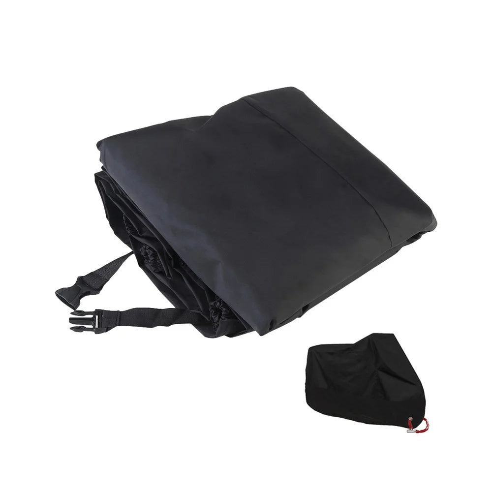 Motorcycle Cover Silver Coated Inside Waterproof Dustproof Cover For Large Bikes Cruisers Scooters - Black + Red / XL - 3
