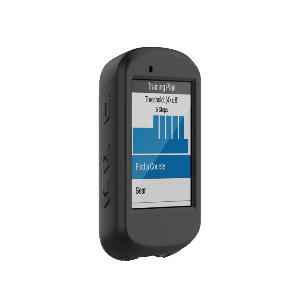 Mini Elastic Skin Soft Silicone Case Solid Fashion Screen Protector Scratch Resistant Bike Computer Case for Garmin Edge 530 - Black - 3