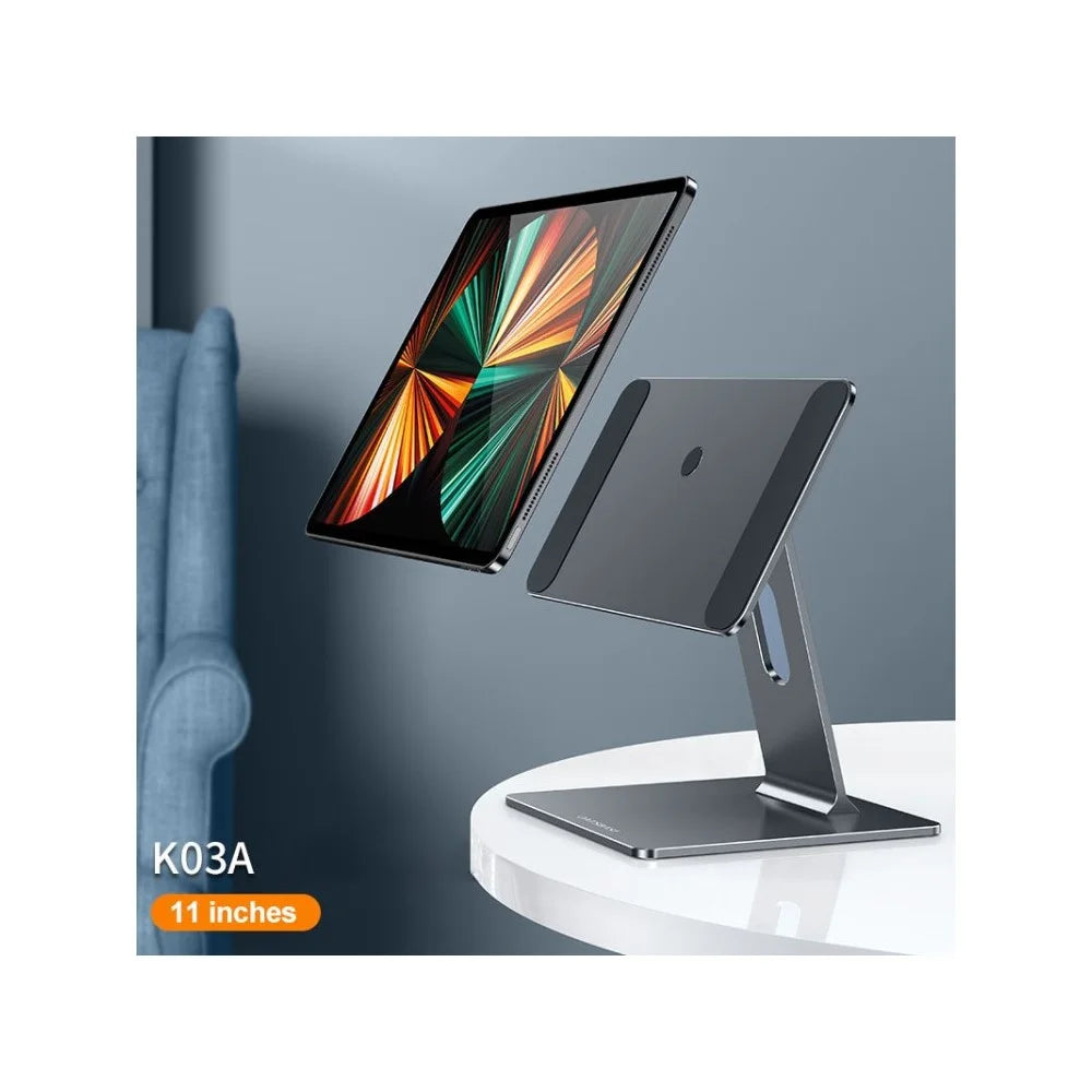 DULCII K03 For iPad Magnetic Stand 360 Degree Rotation Anti Slip Aluminum Alloy Tablet Holder Bracket - Grey / For iPad Air (2020) - 1