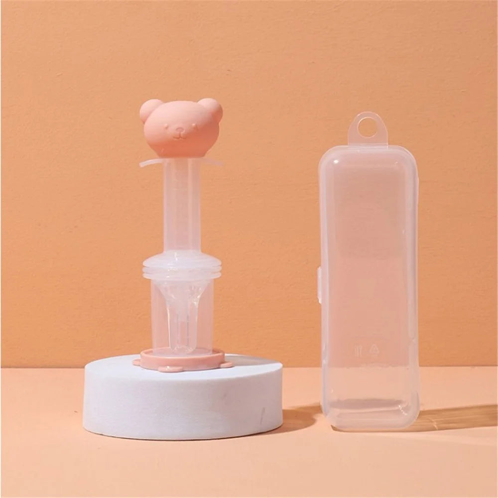 Baby Baby Oral Feeding Syringe Silicone Medicine Dispenser Feeding Pacifier (BPA-Free, No FDA Certificate) - Pink - 1