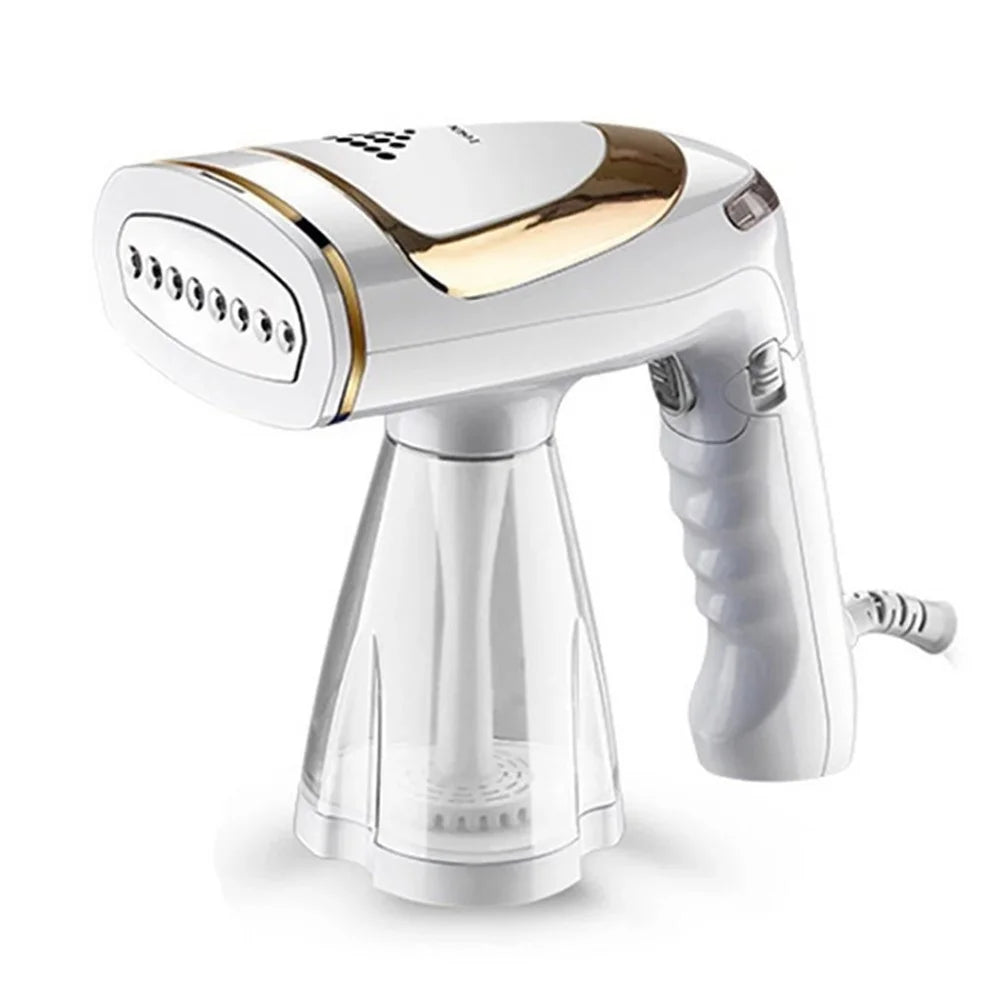 1600W Foldable Handheld Garment Steamer 250ml Water Tank Automatic Steam Brush Hanging Ironing Machine - White+Single Gear / EU Plug - 7