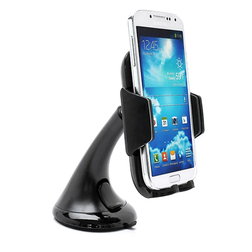 Latest Universal In Car Suction Cup Holder Mount for iPhone iPod Samsung HTC LG Nokia GPS etc - Black - 2
