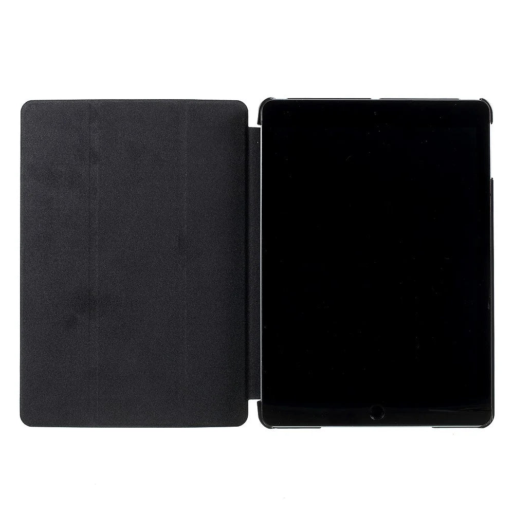 Black Tri-Fold Stand PU Leather Case for iPad Air - 7