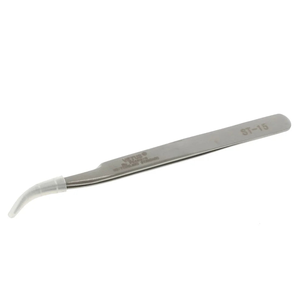 VETUS ST-15 High Precision Stainless Steel Curved Tweezer Repair Tool, Length: 120mm - 2