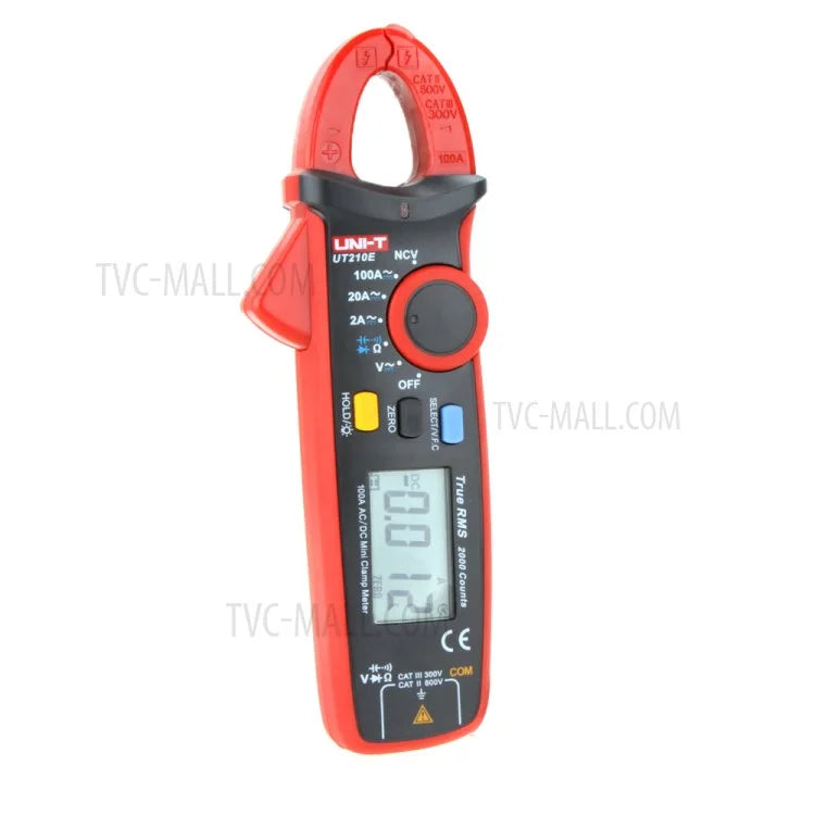 Mini Portable LCD Display UNI-T UT210E True RMS AC/DC Current Digital Clamp Meter w/ Capacitance Tester - 7