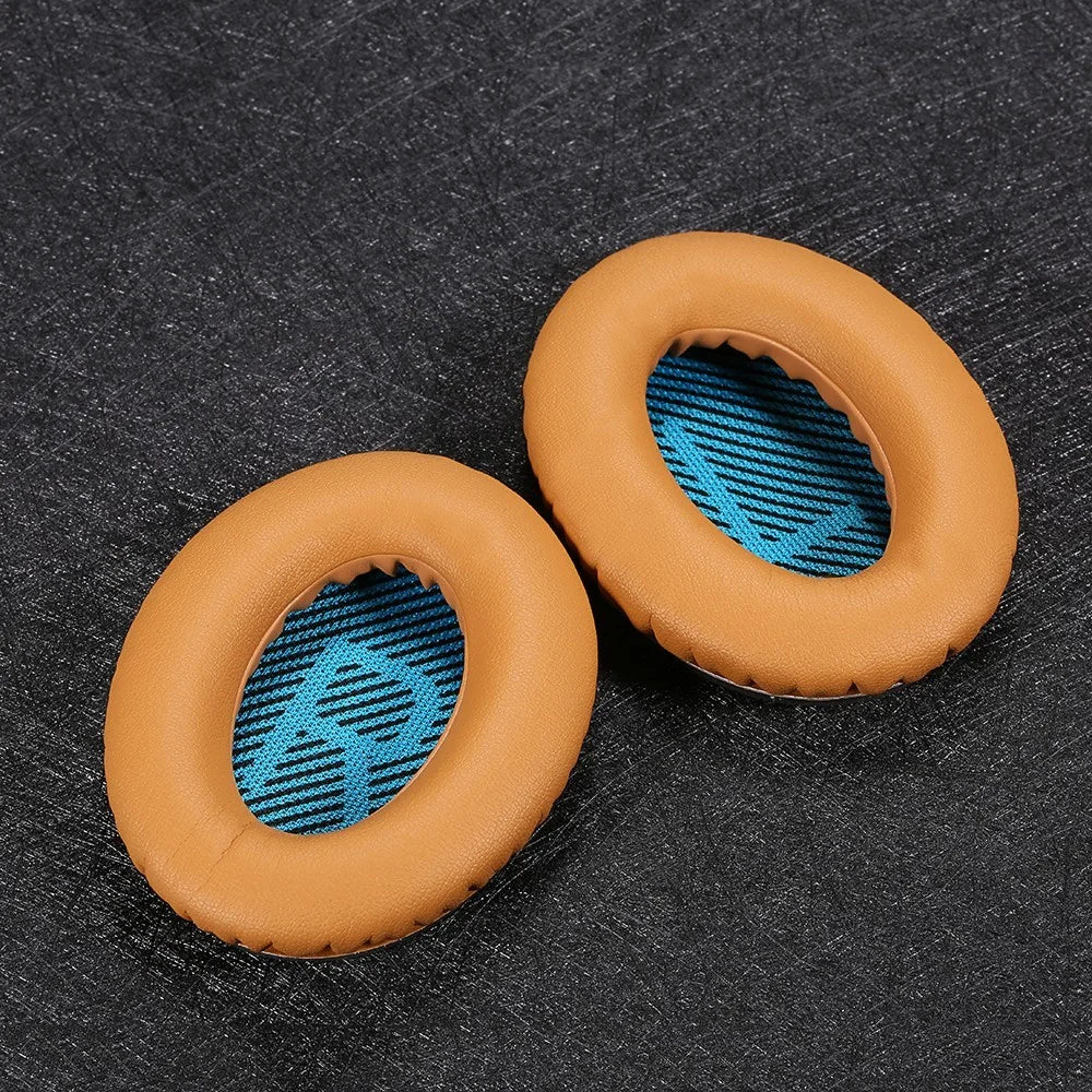 For Bose QuietComfort 25 15 QC2 QC15 AE2 AE2I AE2W QC25 Headphones Replacement Memory Foam Ear Pad Protein Leather Ear Cups Cushion Cover - Brown - 4
