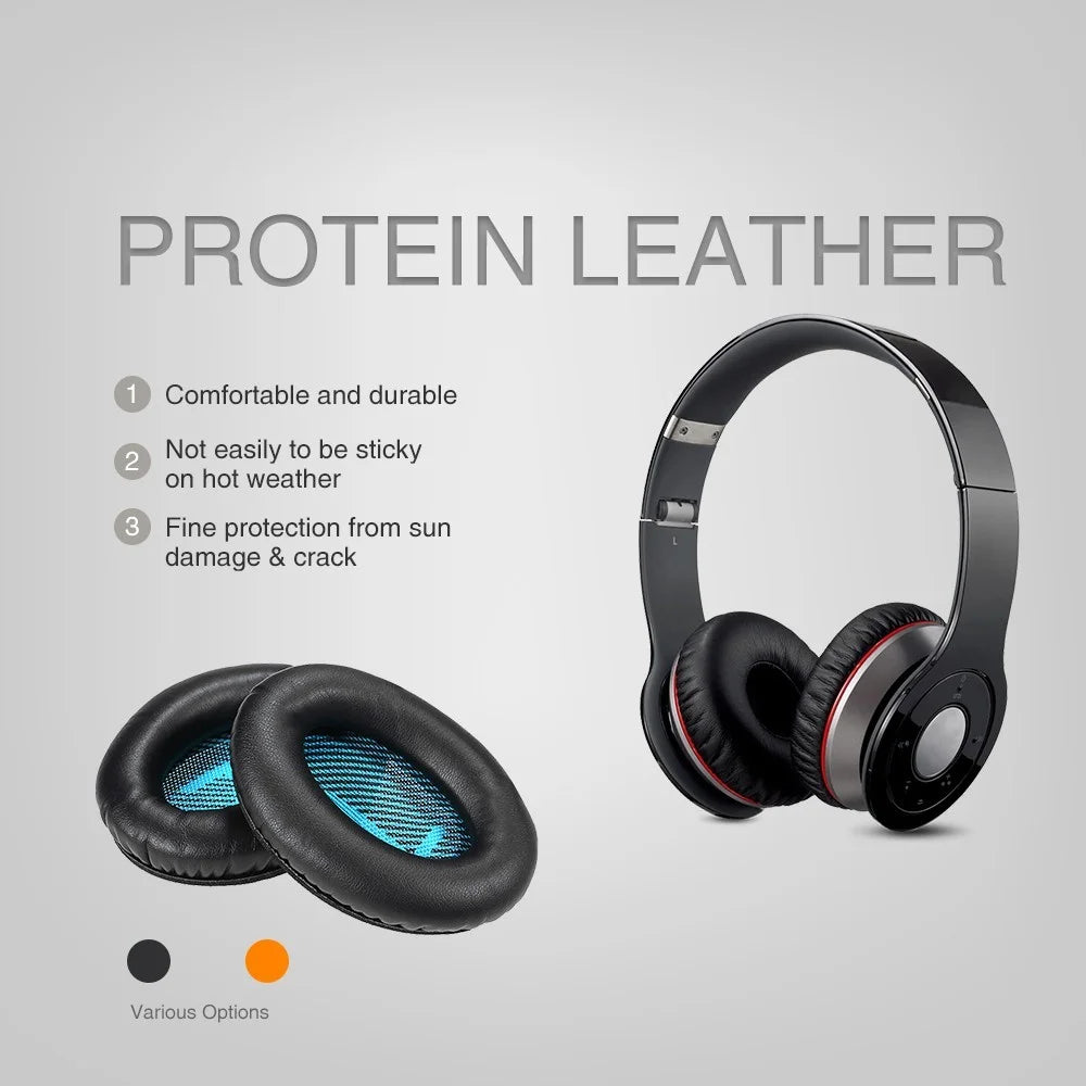 For Bose QuietComfort 25 15 QC2 QC15 AE2 AE2I AE2W QC25 Headphones Replacement Memory Foam Ear Pad Protein Leather Ear Cups Cushion Cover - Brown - 5
