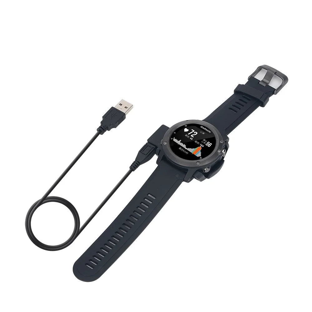 Smart Watch Charger Cradle Dock with USB Interface 1-Meter Data Transfer Cable for Garmin Fenix 3 / Fenix 3 HR / Quatix 3 Data Transfer Cable - Black - 6