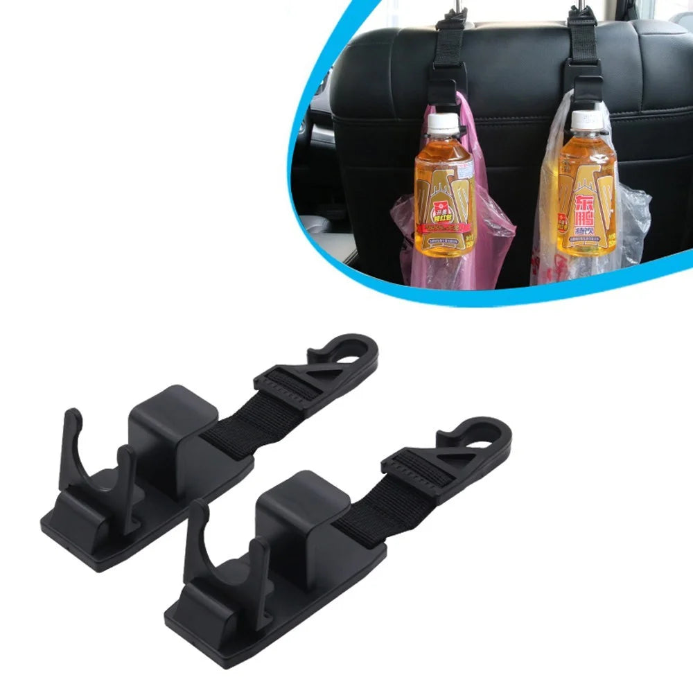 2Pcs/Set Universal Car Headrest Hooks Auto Back Seat Hanger Easy Installation Storage Bottle Holder - 5
