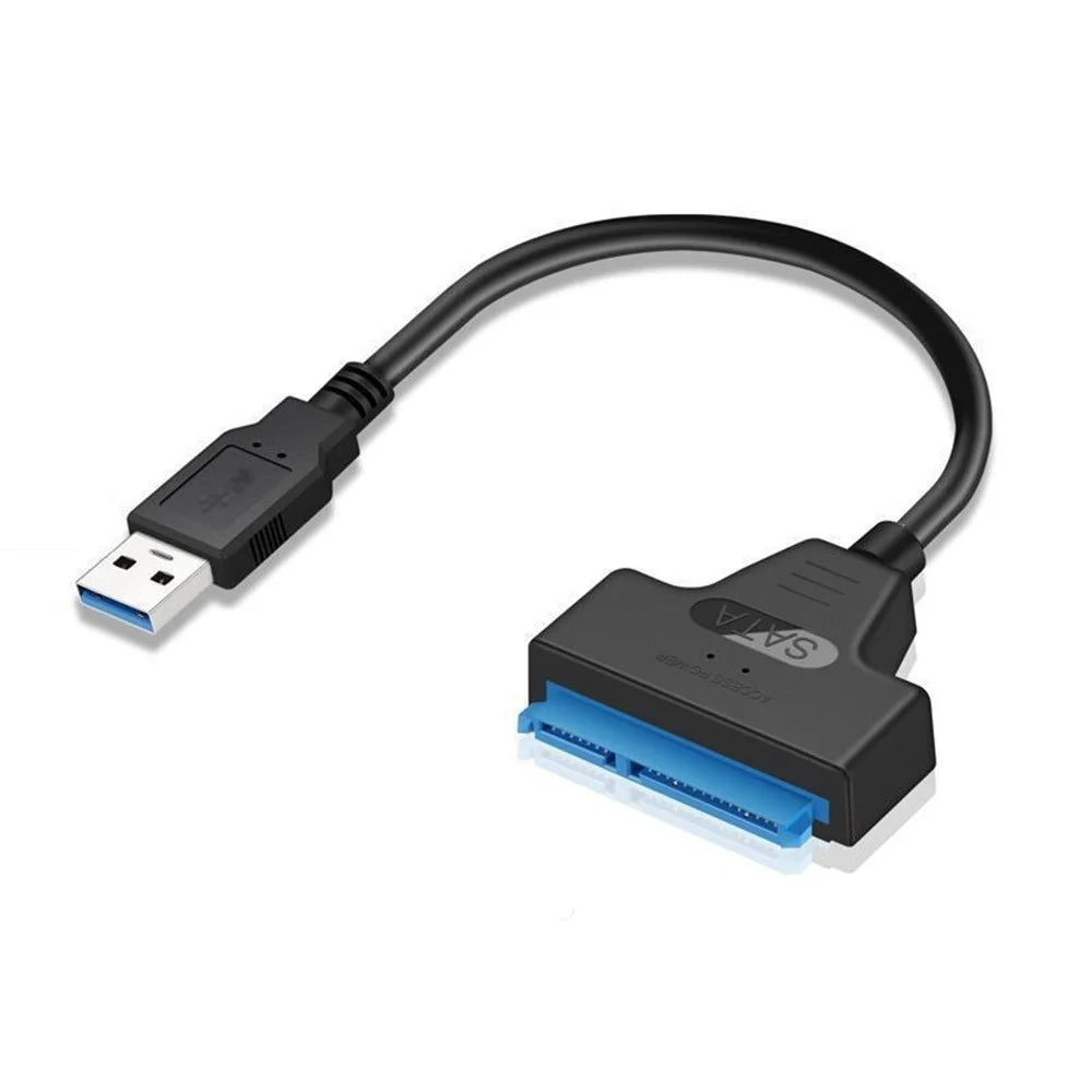 USB 3.0 to SATA III Hard Drive Adapter Cable with LED Light Computer Hard Driver Connection Cable for 2.5in SSD & HDD - 1