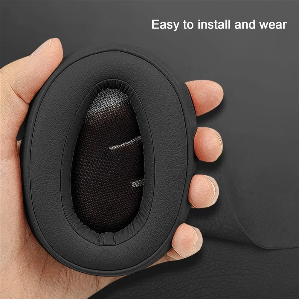 1 Pair Dust-proof Leather Breathable Headphones Cushion Replacement Ear Pads Cover for Sony MDR-100ABN WH-H900N - 4