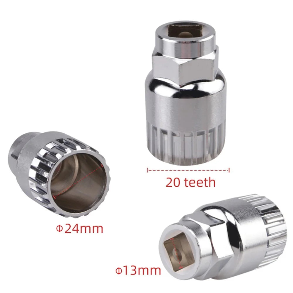 Bike Crank Extractor Puller Bottom Bracket Remover with 16mm Spanner Wrench Bike Repair Tool Kit - 5