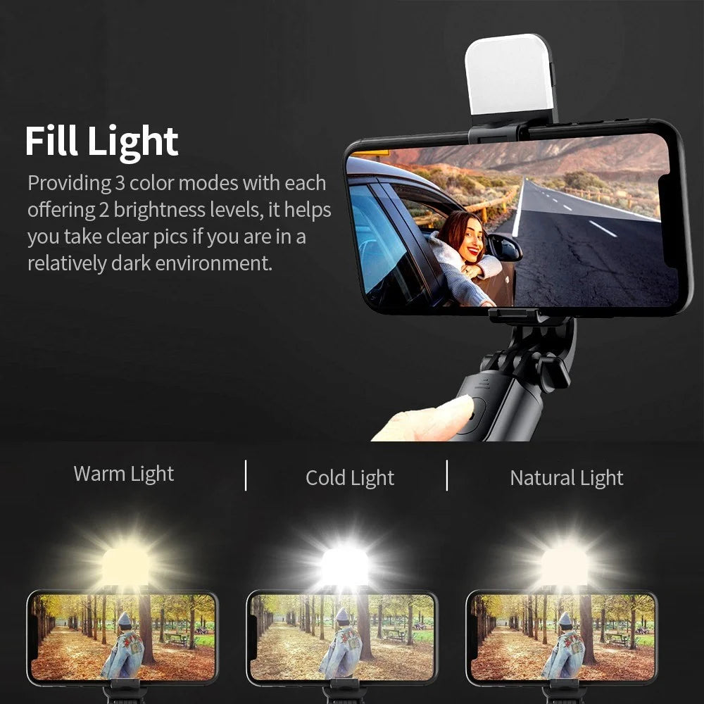 Selfie Stick 33-inch Aluminum Alloy Selfie Stick Phone Tripod with Remote Shutter for iPhone Android Phone, Portable, Lightweight - 7
