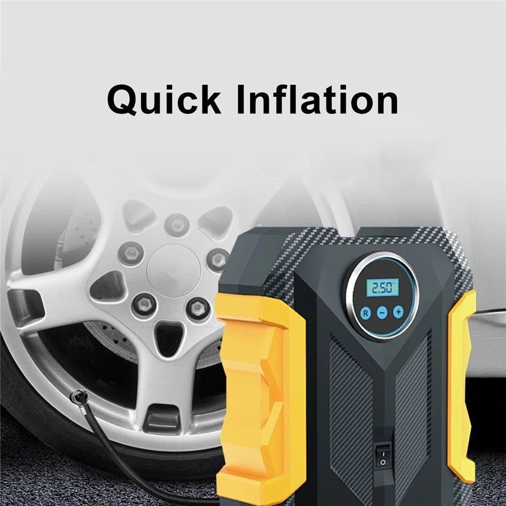 Portable Car 12V Air Pump Digital Display Strong Energy Quick Inflation Automatically Stop Tire Pressure Detection with Night Lamp - 6