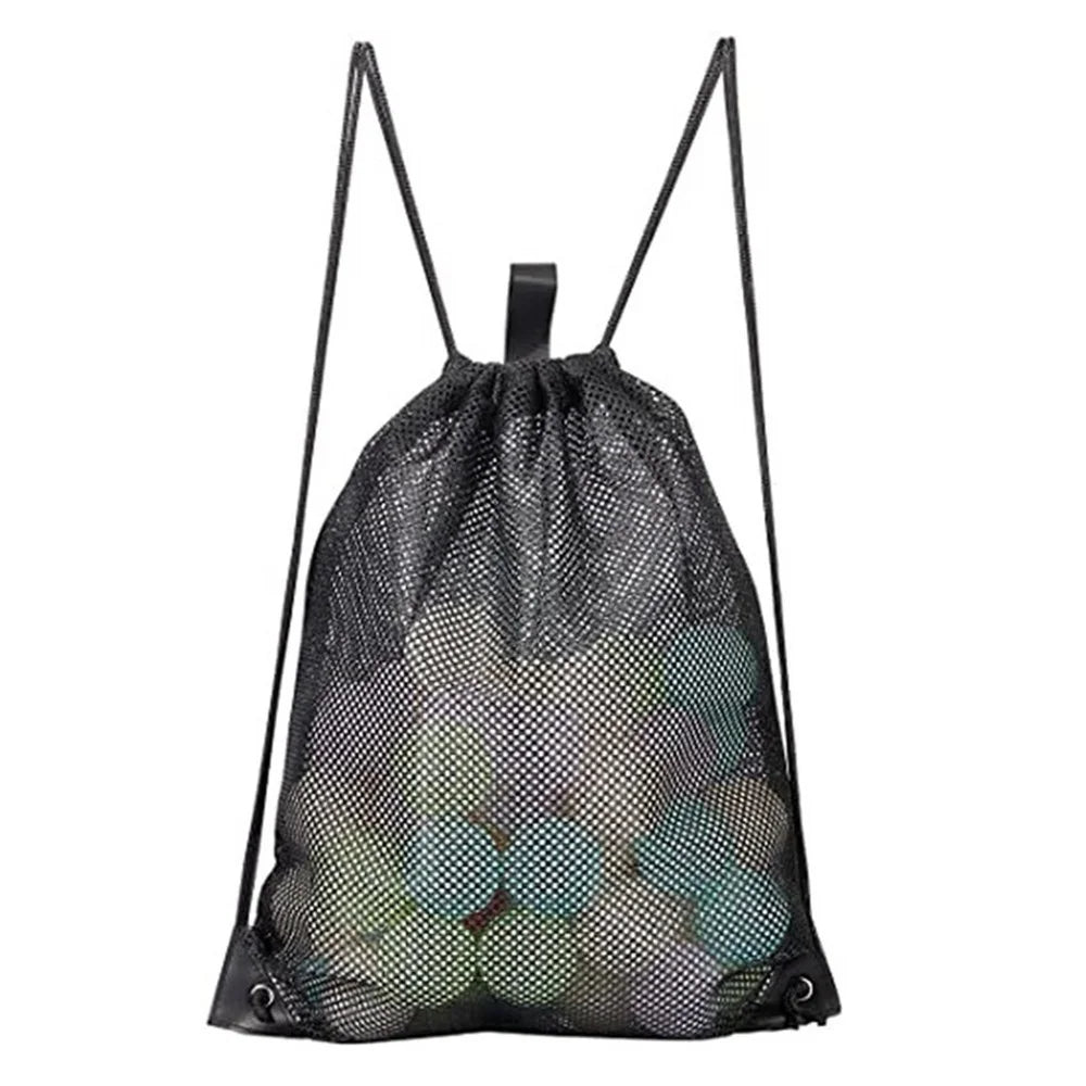 Mesh Drawstring Bag Adjustable Strip Backpack Sport Gym Equipment Storage Bag Swimming Pool Bag Organizer - 7