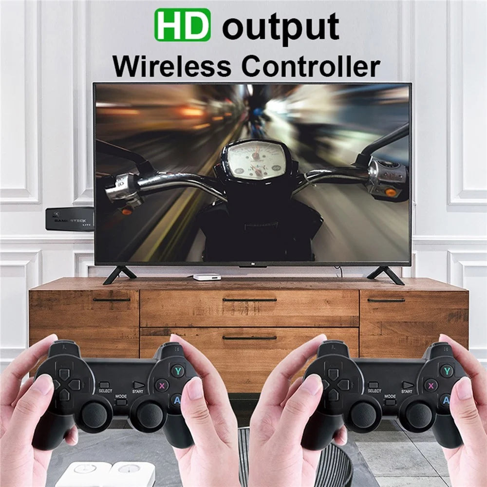 Y3 Lite Video Game Console HD Classic Dual 2.4G Wireless Controllers Game Stick Built-In 10000 Games - 32G - 2