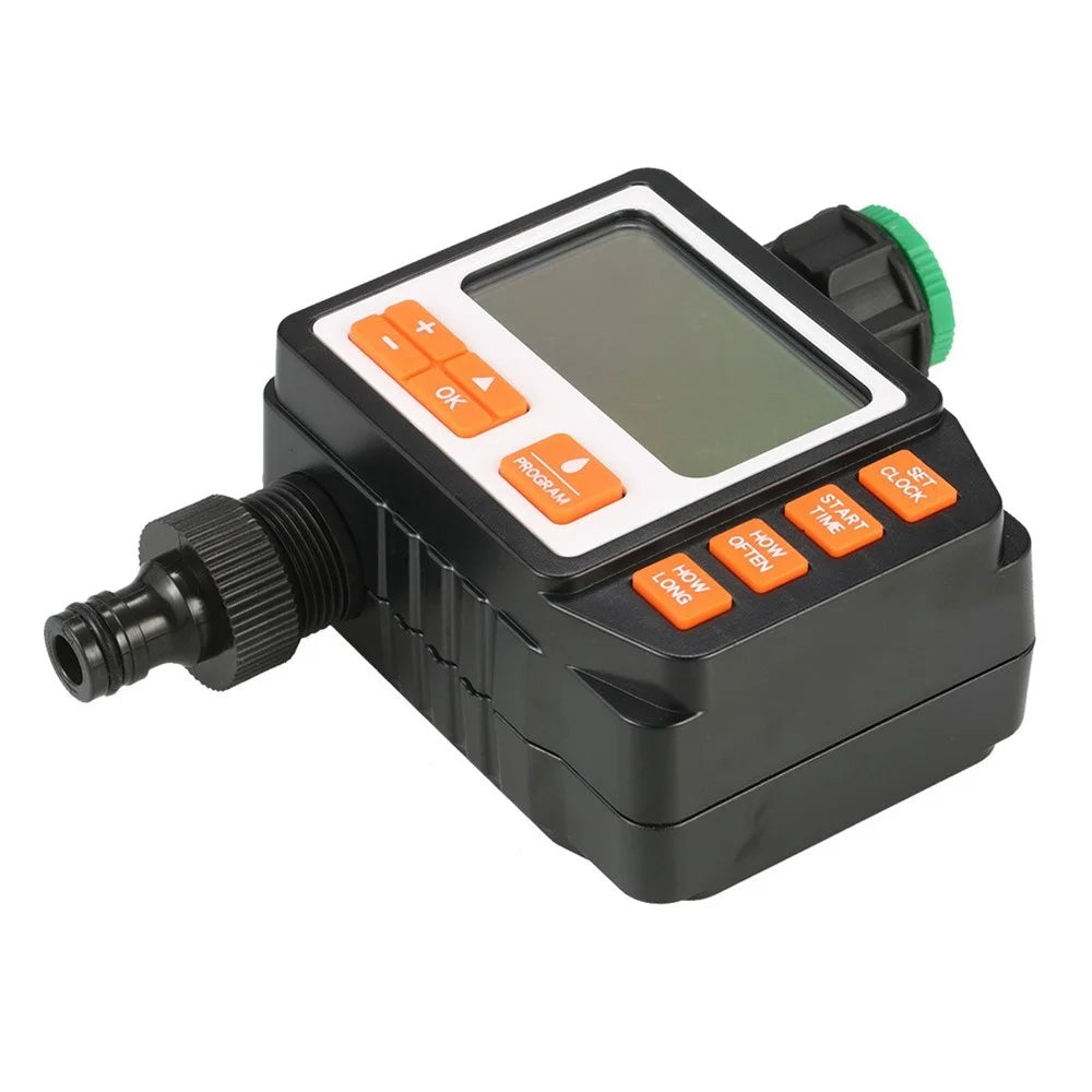IP65 Waterproof 3 Separate Programs Digital Water Timer 3in Large Screen Hose Timer Sprinkler Timer Single Valve Faucet for Garden Lawn - EU Inlet - 3