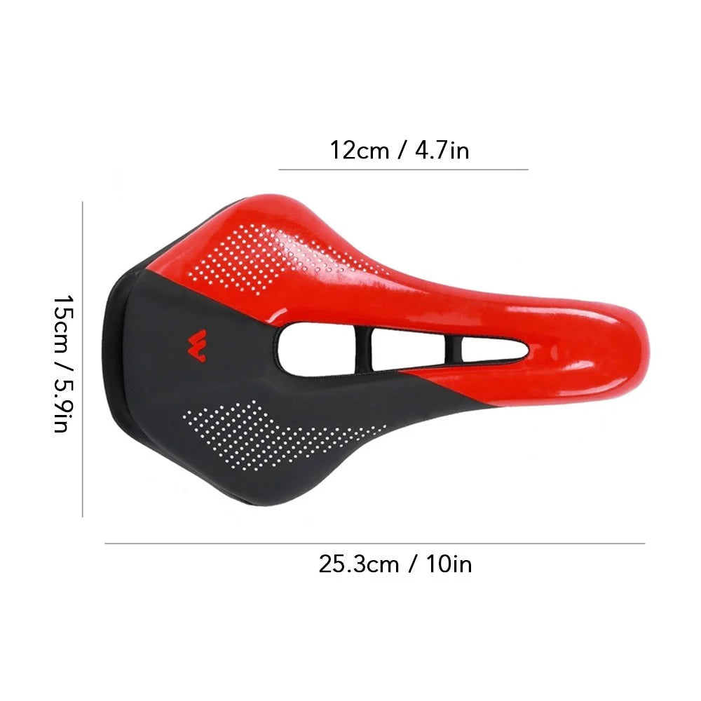 WEST BIKING Bike Saddle Bicycle Saddle Replacement Soft PU Leather Hollow Seat Cushion for MTB Mountain Bike Road Bike - Black / Blue - 5