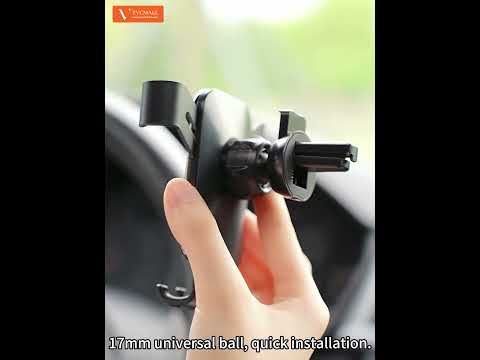 YESIDO Car Air Vent Gravity Bracket Aluminum Alloy Universal Car Mount C87 - Black