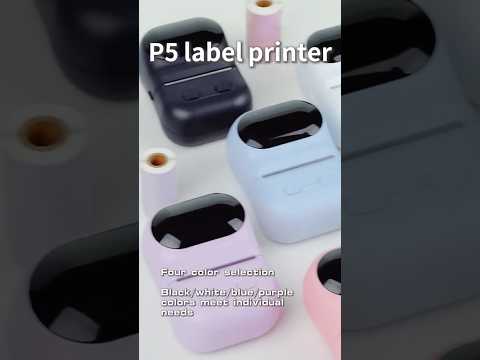 P5 Mini Bluetooth-compatible Thermal Label Printer Portable 203DPI Wireless Label Maker for iOS Android - Blue