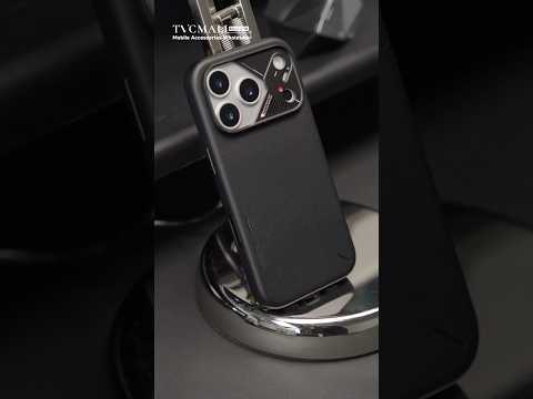 AULUMU A17 for iPhone 17 Pro Magnetic Case Biodegradable Vegan Leather + PC Phone Cover - Black