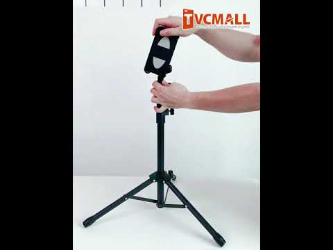 YX-LP018 Universal Mobile Phone Tablet Holder Floor Stand Metal 360° Rotating Retractable Tripod Bracket