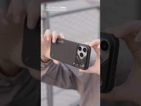 AULUMU For iPhone 17 Pro Aramid Fiber Case Ultra Thin Magnetic Phone Cover with Real-Time Temperature Monitoring - Black