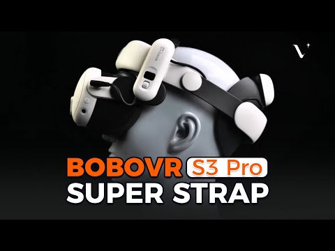 BOBOVR S3 Pro For Meta Quest 3S / 3 VR Headset Battery Strap Head Air Cooling System with 10000mAh Battery Pack
