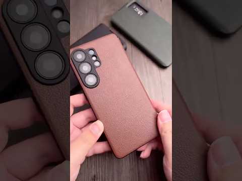QIALINO For Samsung Galaxy S26+ Case View Window Genuine Cow Leather Flip Phone Cover (APP Version) - Black