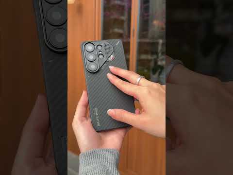 AULUMU For Samsung Galaxy S26 Ultra Aramid Fiber Case Ultra Thin Magnetic Phone Cover with Real-Time Temperature Monitoring - Black