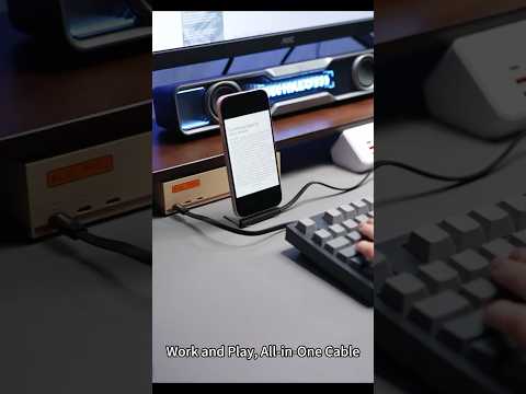 YESIDO CA207 1.2m USB-C to USB-C 90 Degree Elbow Cable 60W Fast Charging Data Cable with Stand - Tarnish+Black