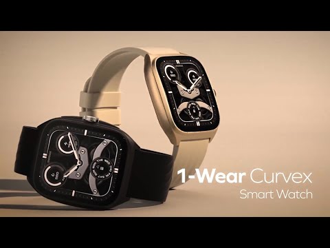 MOMAX 1-Wear Curvex Smart Watch 1.85" AMOLED Display Health Monitor Fitness Tracker with 100+ Sport Modes - Black